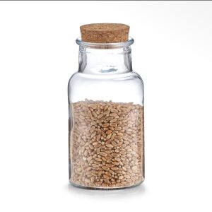 Lucifer bewaarpot Bissiby huisstijl met kurkdeksel, 250 ml